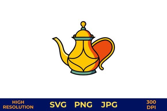 Download Vector Teapot with Ornate Patterns - Ornate patterns Collection